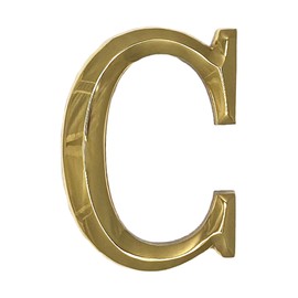 Monogram Letter C Door Knocker - Brass