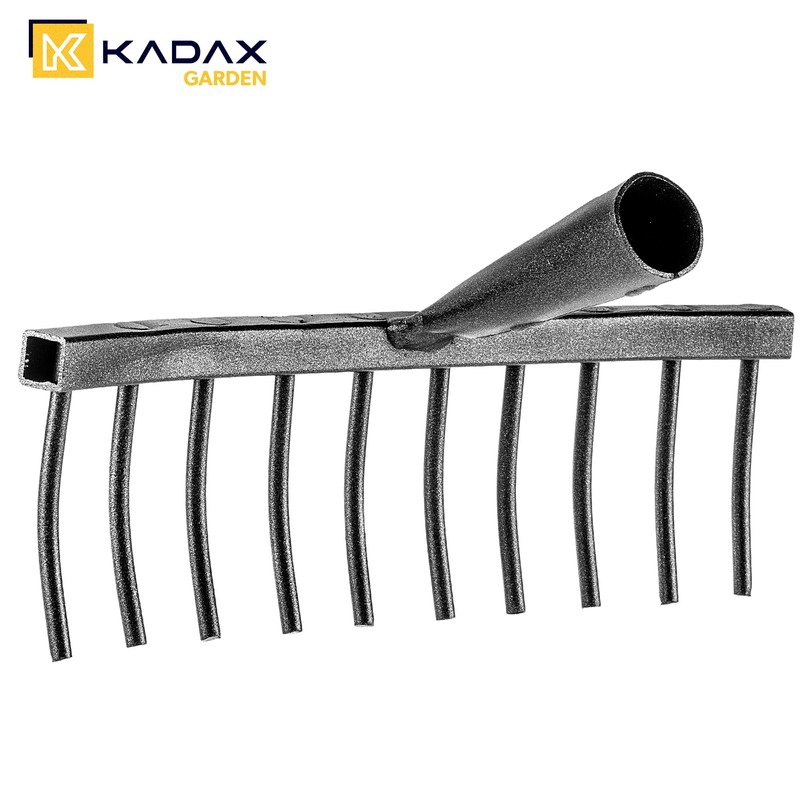 KADAX Steel Garden Rake, Stone Rake, Garden Rake without Handle,