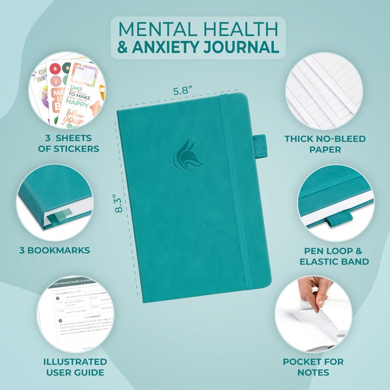 Clever Fox Mental Health & Anxiety Journal – Guided CBT