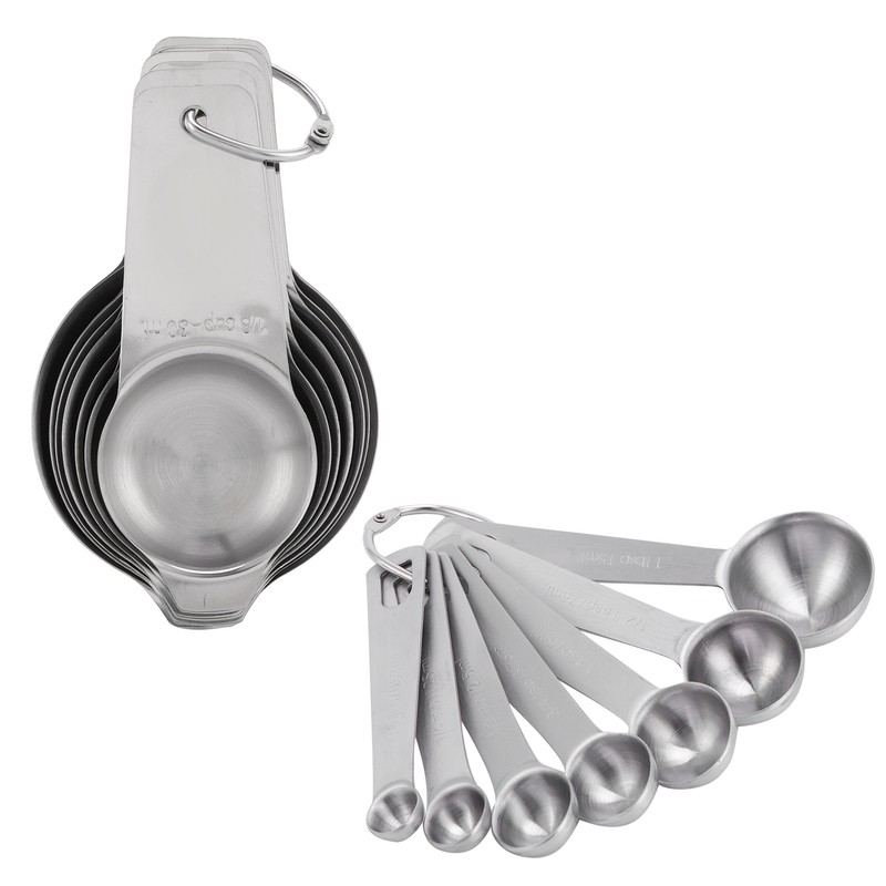 14Pcs/Set Measuring Cups Spoons Kit with Scales Food Grade Stainless