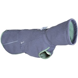 Hurtta Razzle-Dazzle Midlayer Reversible Coat, Red, 56 cm, grey-green