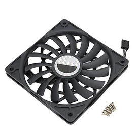 ASHATA Ventilador de Enfriamiento de Caja de PC de 120 Mm, Ventilador de Enfriamiento de CPU de Computadora de 4 Pines Ventilador Ultrafino de Larga Duración para Computadora de Escritorio