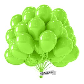 Organic Balloons Light Green [Pack of 50] • Made in the EU • Certified Sustainable Organic Balloons • 100% Natural Latex • Climate Neutral Produced • Diameter 34 cm Helium Balloons Green/Apple Green •