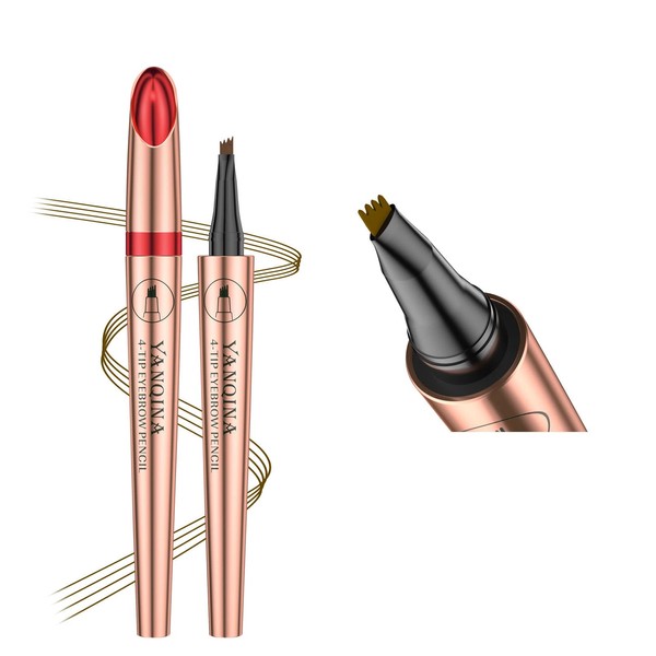 Anifer Liquid Microblading Dark Brown Eyebrow Pencil. - Waterproof, Long-Lasting,