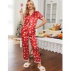 Ekouaer Womens Silk Satin Pajamas Set Button Down 2 Piece