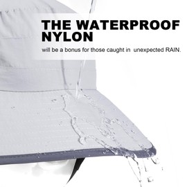 TAGVO Sun Hat Men Women with Neck Protection, UPF 50+ Wide Brim Sun Protection Fishing Hat Foldable Safari Hiking Outdoor Hat Breathable Adjustable