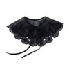 YAKEFJ Detachable False Collar Embroidery Neck Ruff Mini Cape Dickey