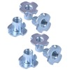 T Nuts 5/16"-18,Hincell 100pcs Zinc Plated Steel T-Nut 4 Pronged