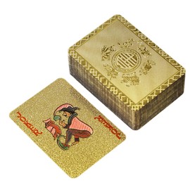 1 Deck Mini Gold Card Playing Cards, Gold Cards, Plastic Waterproof Novelty, 54 Card Game Playing Cards Service Deck