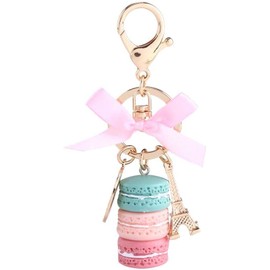 Llavero Macaron Colorido Anillo de Llave de Torre Eiffel para Bolso Monedero Decoración de Coche para Niños Regalo de Cumpleaños Navidad