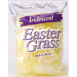 R.J. Rabbit Premium Iridescent Easter Grass Basket Filler #1262 (Yellow)