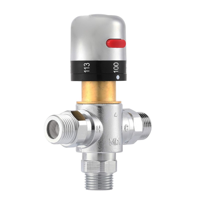 TreMax Thermostatic Mixing Valve - Hot & Cold Water Mixer,