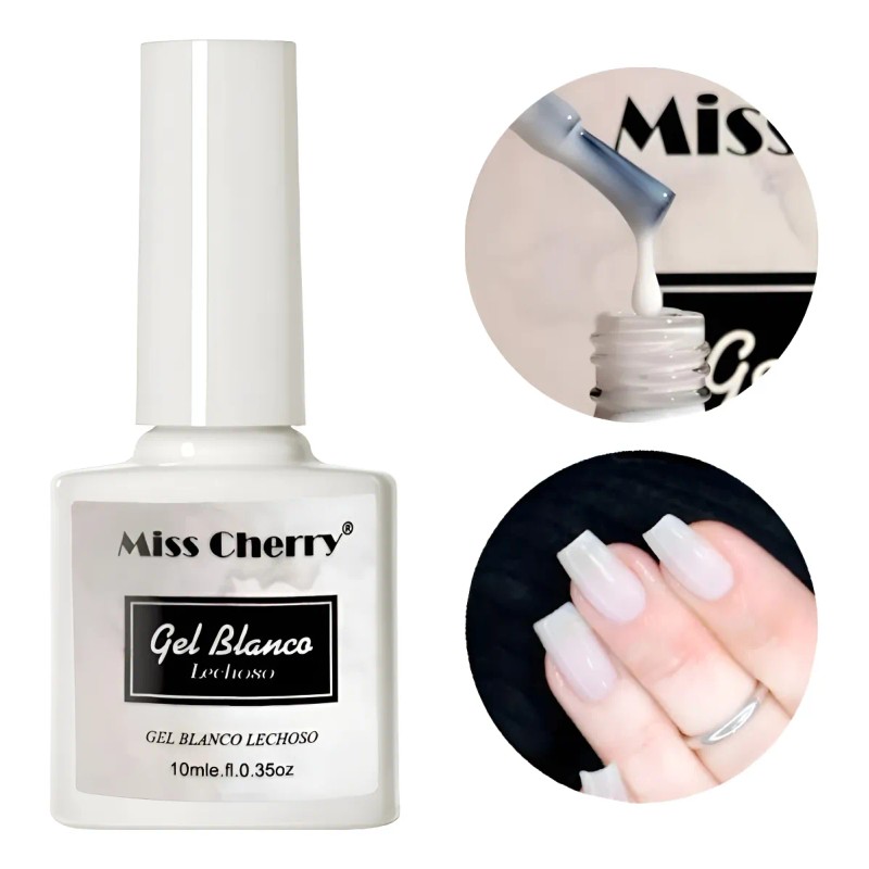 Gel Blanco Lechoso Miss Cherry Uv/led Semi Permanente Blanco Lechoso