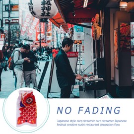 Happyyami 7Pcs Mini Japanese Carp Windsock Streamer Fish Flag Kite Koinobori Hanging Ornaments for Japanese Sushi Bar Izakaya Room Outdoor Yard Decoration 15cm