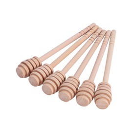 Vctitil 6Pack Wooden Honey Dipper Sticks Mixing Spoon For Milk Coffee Honey Jar Extractor,Honey Dipper for Wedding Party Favors Gift.