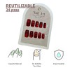 24pzs Press On Tips Uñas Postizas Soft Gel Ojo De