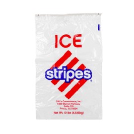 Hercules Inc. Ice Bags - Drawstring 10 lb - Cal's Stripes - 500 Bags