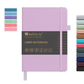 &And Per Se Lined Journal Notebook, 160 Pages, A5 5.7 x 8 inches College Ruled Thick Paper Notebook Journals for Writing, Hardcover Notebooks for Women Men Office School (1 Pack, Lavender)