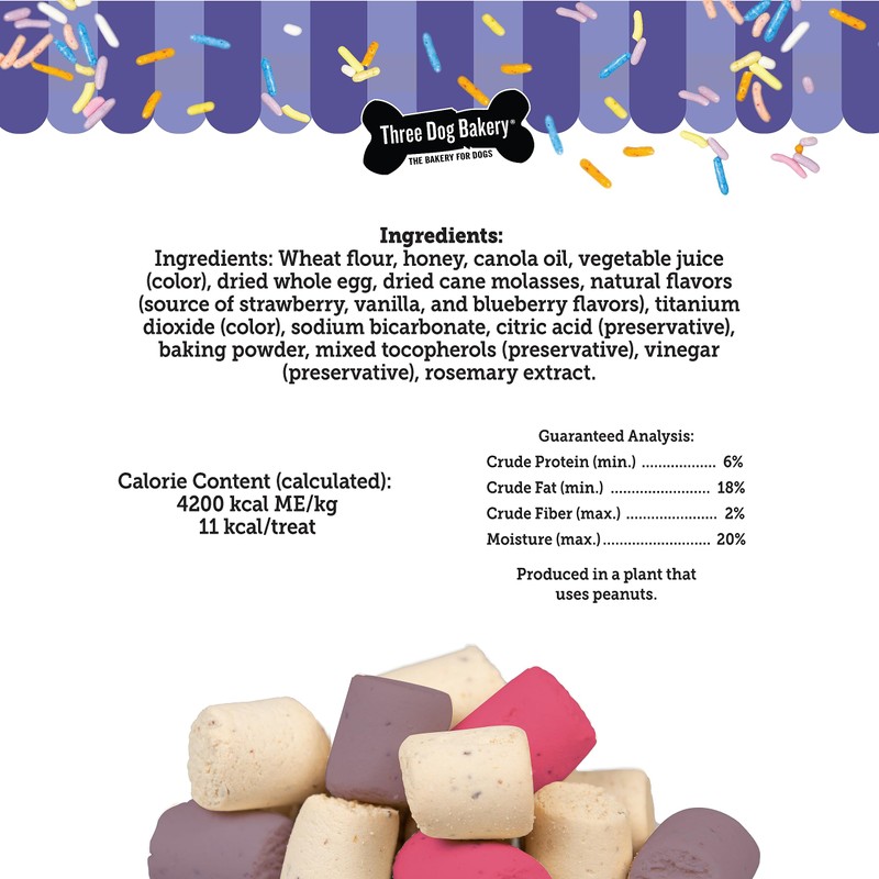Three Dog Bakery Celebration Confetti - Puppy & Training Treats,