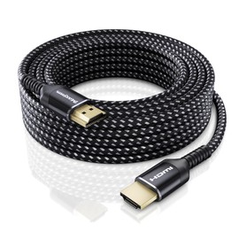 HDMI Cable 4K 20 Foot Nylon Braided HDMI 2.0 Cable, High Speed 18Gbps 4K60Hz HDR, 3D, 2160p, 1080p, HDCP 2.2, ARC, HDMI Cables for Monitors, HDTV