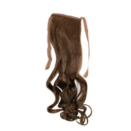 WIG ME UP - YZF-TC18-10 Hairpiece Pontail Pigtail extension slim light wavy comb and ribbon medium brown 18inch