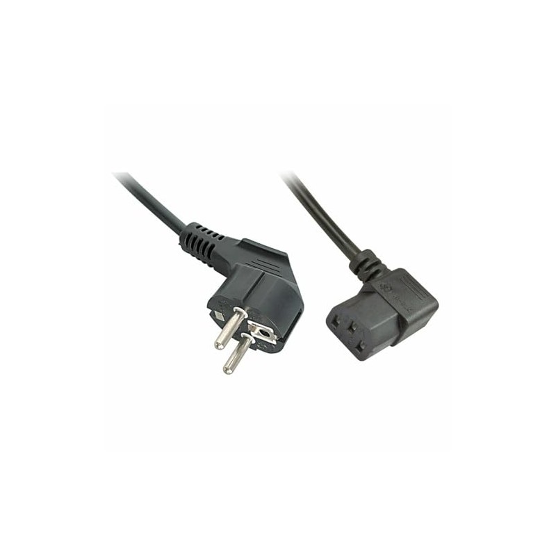 LINDY 30345 – Power Cable, Schuko Plug Angled to IEC