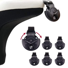 Craftsman Golf 4X Thick Neoprene Hybrid Golf Club Head Cover Headcovers with Interchangeable Number Tags (Red)