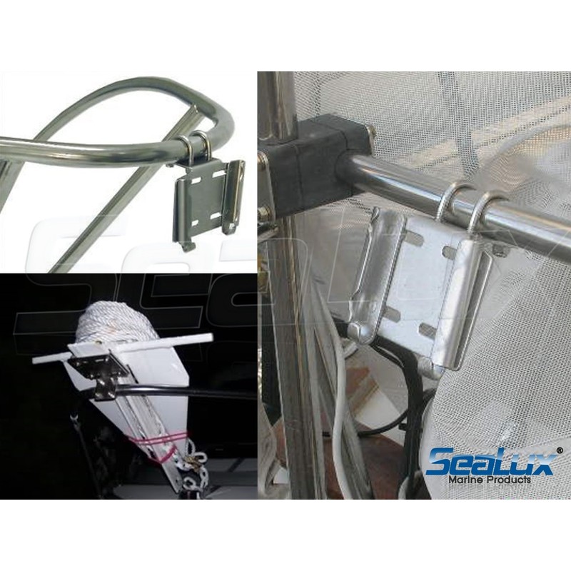 SeaLux Stanchion Rail Horizontal Mount Anchor Bracket/Holder for Rail 1"