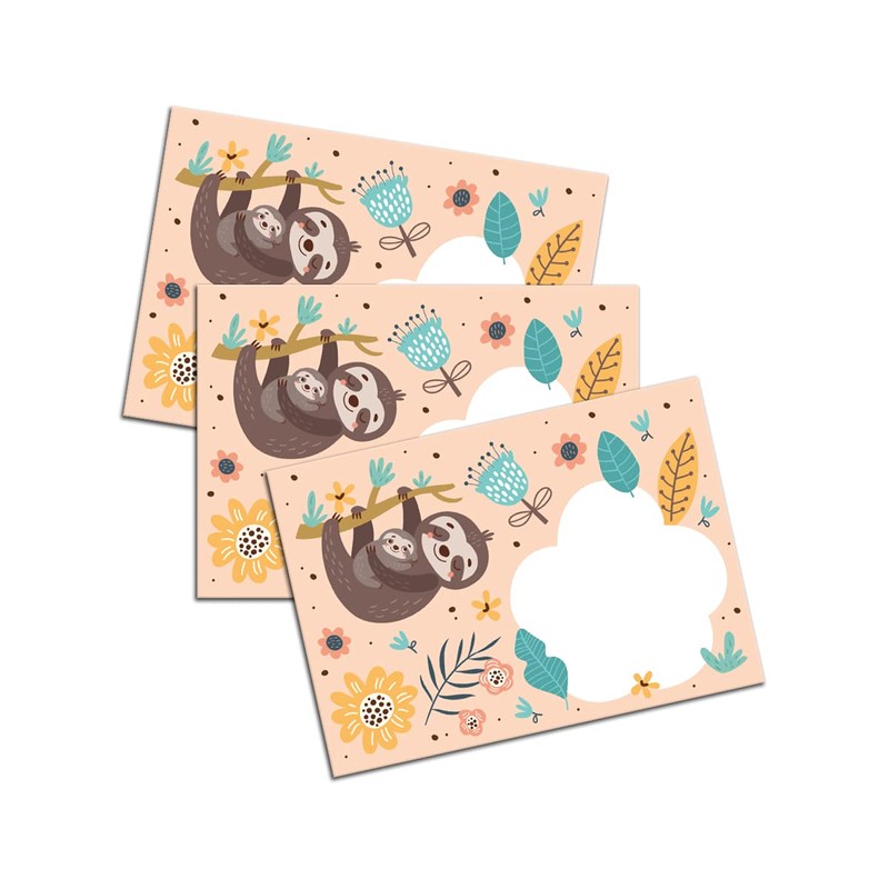 Letter Pad with Envelope for Children Animals Sloth Writing Paper