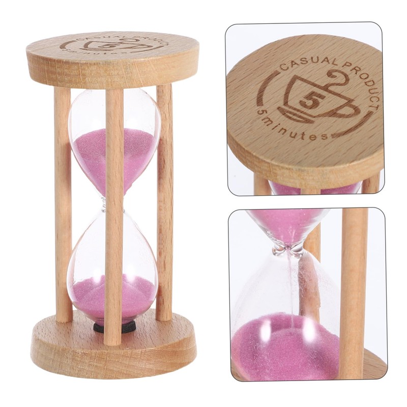 NOLITOY Creative Wooden Glass Timer for Home Decor Sand Timer