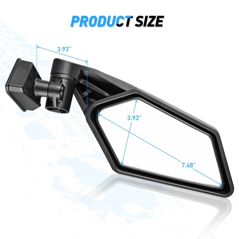 Nilight UTV Side Mirrors X3 Rear View Mirror Upgraded 360