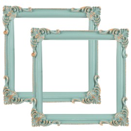 HOMSFOU 2pcs Mini Picture Frames Vintage Resin Photo Frames for Jewelry Display Diy Decor Photography