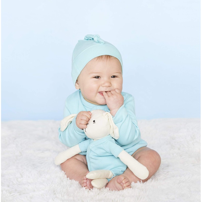 Babysoy - Albornoz orgánico Moderno y sólido, Harbor, 3-6 Meses