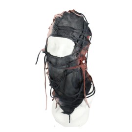 New Foreign Trade Colorful Ripped Spandex/Polyester Balaclava Hat Unisex Lightweight Neck-protecting Face Mask Hip-hop QuirkyColor: Black and red