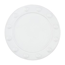 Mud Pie Beaded Dinner Plate; 11" Dia,White