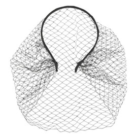 Black Veil Fascinator Headband Birdcage Over Face Veil Headbands Funeral Elegant Mesh Headband for Tea Party Proms Wedding 1920s Headpiece for Women Ladies