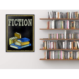 Fiction Books Customizable Library Print. Choose Fine Art Paper, Laminated, or Framed. Multiple Sizes Available