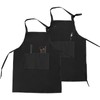 REBECASKYENS 2 PCS Black Kids Apron Kids Chef Apron Toddler