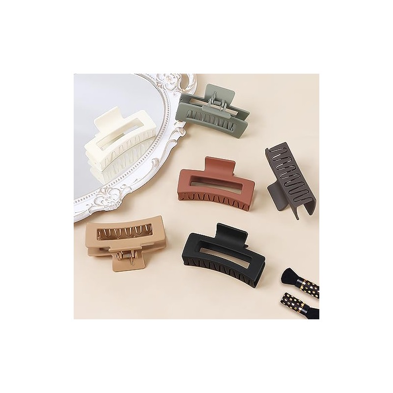 Sisiaipu Pinzas para El Cabello Medianas de 3,5", 6 Piezas