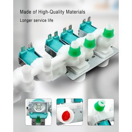 HUQUZN Washer Water Inlet Valve Fit for Frigidaire FFTW4120SW FFTW4120SW0 FFTW4120SW1 Replace 5304511334 5304536938 33090115 5304536496 5304526580