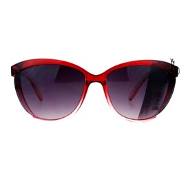 Womens Sunglasses Classic Vintage Fashion Round Soft Cateye UV 400 Red Ombre