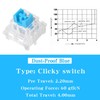 Dmopipp Keyboard Switches, 12PCS Blue Keyboard Clicker Replacement 3 PIN