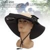 Detachable Sun Fan Hat 3 Speeds Adjustable UPF50 Breathable Wide