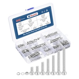 Kozelo 542pcs M3 Socket Head Cap Screws Bolts Nuts Assortment Kit - [M3x6/8/12/16/20/25/30mm] 304 Stainless Steel Allen Socket Drive for 3D Printer