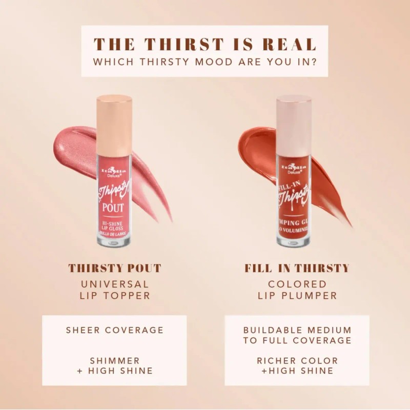 Labial Alto Brillo Lip Gloss Fill In Thirsty Italia Deluxe