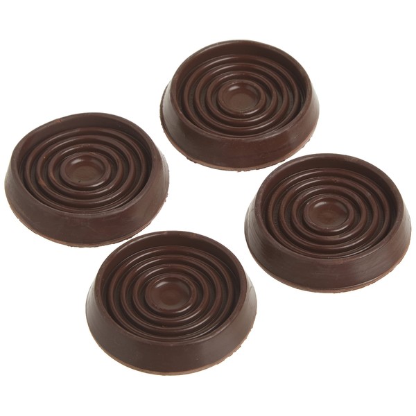 Shepherd Hardware 9077 1-3/4-Inch Round Rubber Furniture Cups, 4-Pack,brown