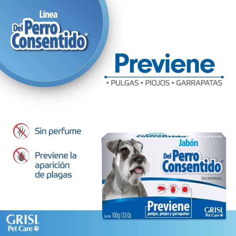 Jabon Preventivo Antiplagas Perro Consentido 100g