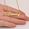 Aoloshow Miriam Name Necklace Heart Charm Pendant 18k Gold Plated