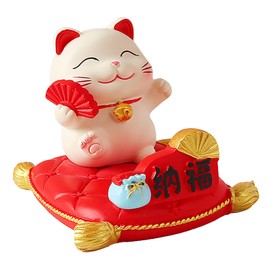 Phone Holder, Cute Decorative Resin Functional Cat Smartphone Stand for Desktop for Car for Home (Good Luck)