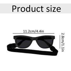 Bojueshaw Polarized Baby Sunglasses with Adjustable Strap,Flexible Frame Shatterproof Glasses for 0-24 Months Infants & Toddlers(Black)